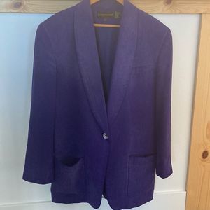 Silk blazer, woman’s purple jacket